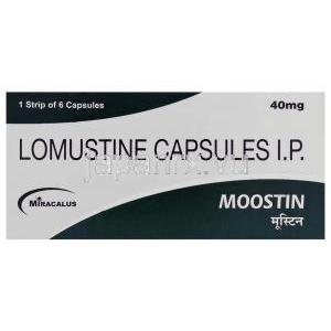 ロムスチン（シーヌジェネリック）, ムースチン Moostin 40mg カプセル (Naprod) 箱