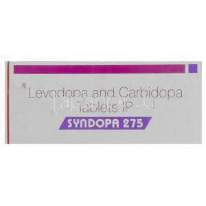 シンンドーパ Syndoopa , レボドパ・カルビドパ・配合250mg/25mg 錠 (Sun Phrma) 箱