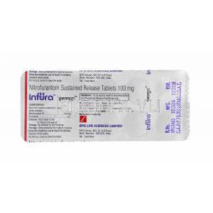 インフラ (ニトロフラントイン) 錠剤裏面