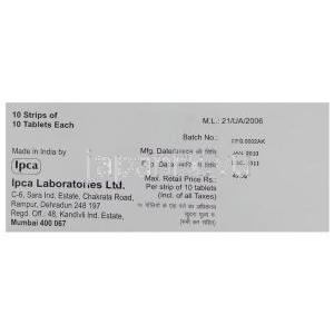 エトドラク （オステラック / ハイペン ジェネリック）,  Eleva 400MG 錠 (IPCA) 製造業者