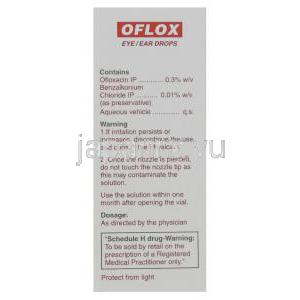 オフロキサシン 3MG/ML　（Oflox）   点眼/点耳薬 成分