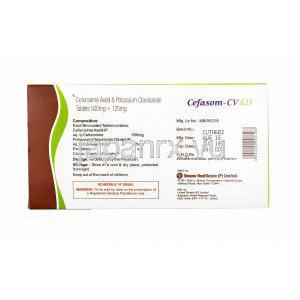 セファソム CV (セフロキシム/ クラブラン酸) 625mg 製造元