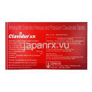 クラビデュール XR (アモキシシリン/ クラブラン酸) 製造元