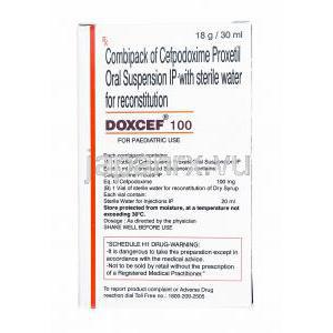 ドクセフ 経口懸濁液 (セフポドキシム) 100mg 成分