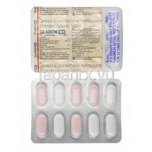 グラドール M (グリメピリド/ メトホルミン) 1mg 錠剤