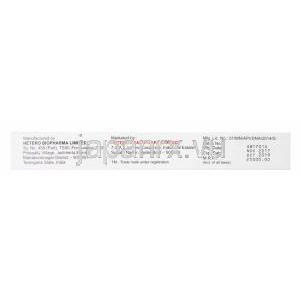 マブラ,　アダリムマブ注射, 40mg/0.8ml, 製造元：ヘテロ ヘルスケア,　箱側面情報