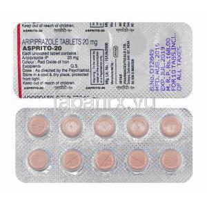 アスプリト (アリピプラゾール) 20mg 錠剤