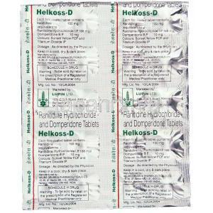 ラチニジン / ドンペリドン, Helkoss-D,  150MG / 10MG 錠 (Lupin) 包装