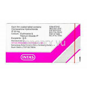 クロニル (クロミプラミン) 50mg 製造元