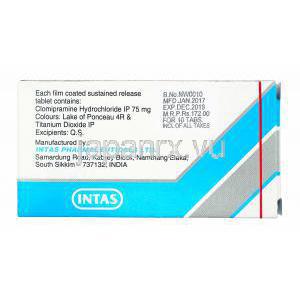 クロニル (クロミプラミン) 75mg 製造元