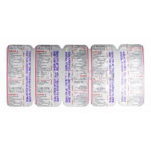 エスピン (アムロジピン) 5mg 錠剤裏面