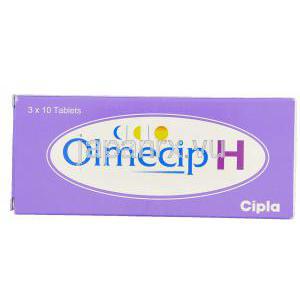 オルメシップH Olmecip H, オルメサルタン・ヒドロクロロチアジド配合 20mg 12.5mg 錠 (Cipla) 箱