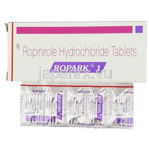 ロピニロール（レキップジェネリック）, Ropark, 1mg 錠 (Sun Pharma)
