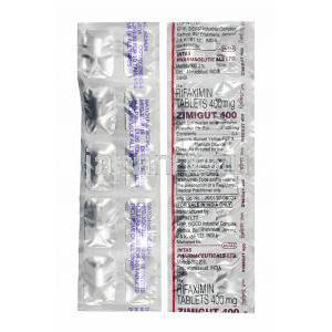 ジミガット (リファキシミン) 400mg 錠剤