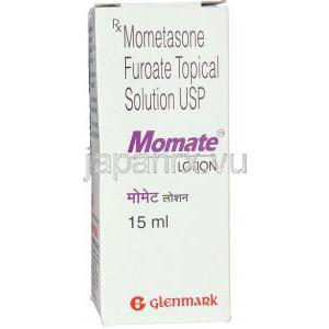 メタゾンフロ酸エステル（エロコン ジェネリック). Momate, 0.1% 15 ml ローション (Glenmark) 箱