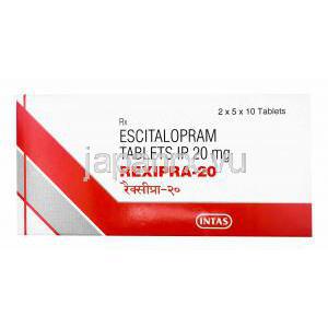 レキシプラ (エスシタロプラム) 20mg 箱