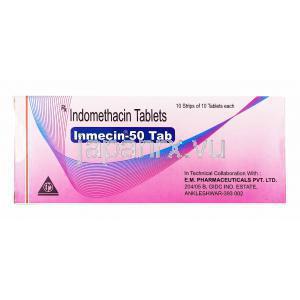 インメシン, インドメタシン 錠 50 mg 箱