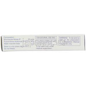 硝酸ミコナゾール / フルオシノロンアセトニド, Zole-F,  2%/ 0.01% 15gm 軟膏 (Ranbaxy-Rexcel) 成分