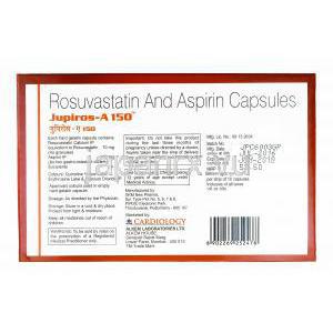 ジュピロス A (ロスバスタチン 10mg/ アスピリン 150mg) 製造元
