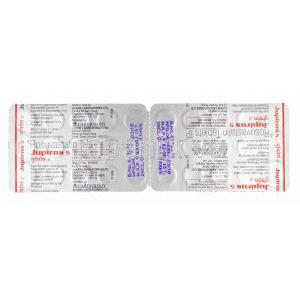 ジュピロス (ロスバスタチン) 5mg 錠剤裏面