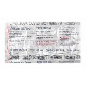 バルケム OD (ジバルプロエクス) 250mg 錠剤