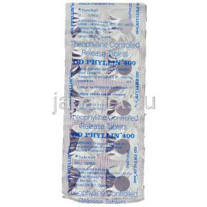 テオフィリン（ユニフィル ジェネリック）, OD Phyllin 400mg 錠 (Sidmak) 包装