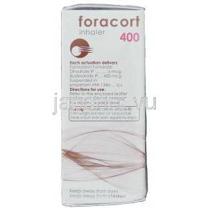 フマル酸ホルモテロール / ブデソニド配合（シンビコート ジェネリック）, Foracort, 6mcg   400mcg 吸