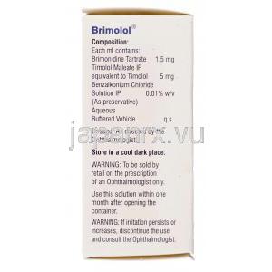 ブリモニジン酒石酸塩/チモロールマレイン酸塩 （コンビガン ジェネリック）, Brimolol, 0.15% /　0