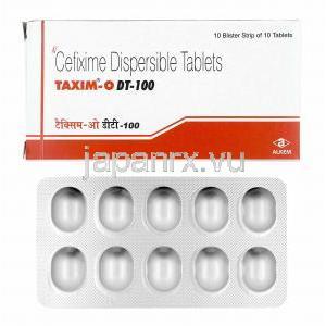 タキシム O DT (セフィキシム) 100mg 箱、錠剤