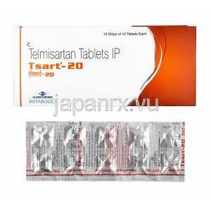 ツァート (テルミサルタン) 20mg 箱、錠剤