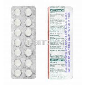 アテカード (アテノロール) 50mg 錠剤