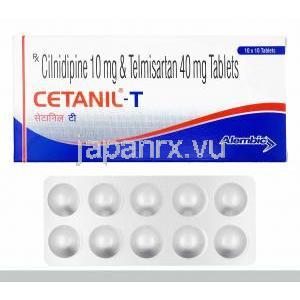 セタニール T (シルニジピン/ テルミサルタン) 40mg 箱、錠剤