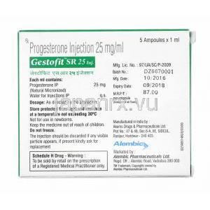 ゲストフィット 注射 (プロゲステロン) 25mg 製造元