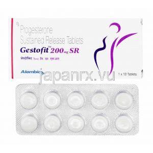 ゲストフィット (プロゲステロン) 200mg 箱、錠剤