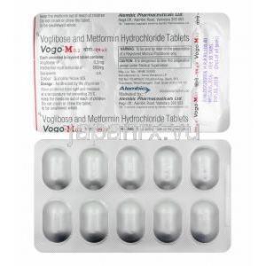 ボゴ M (メトホルミン/ ボグリボース) 0.2mg 錠剤