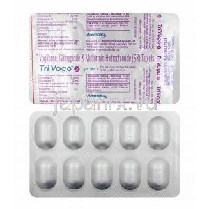 トリボゴ (グリメピリド 2mg/ メトホルミン 500mg/ ボグリボース 0.2mg) 錠剤