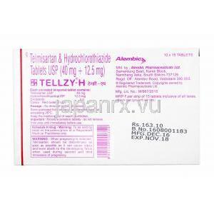 テルジー H (テルミサルタン/ ヒドロクロロチアジド) 40mg 製造元