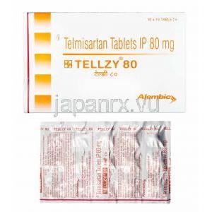 テルジー (テルミサルタン) 80mg 箱、錠剤