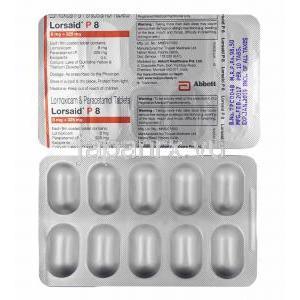 ロルサイド P, ロルノキシカム/アセトアミノフェン ８mg, シート