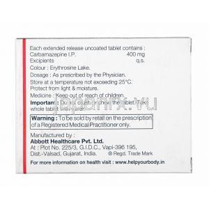 マゼトール SR (カルバマゼピン) 400mg 製造元