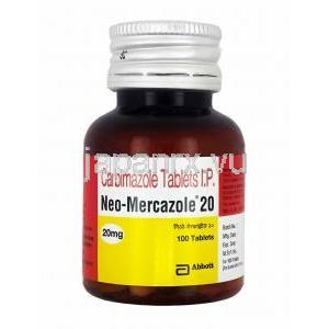ネオ・メルカゾール (カルビマゾール) 20mg 100錠　ボトル