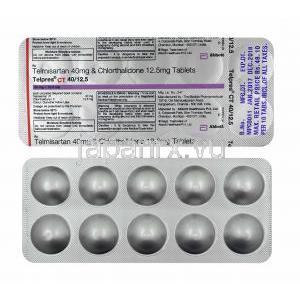 テルプレス CT (テルミサルタン 40mg/ クロルタリドン 12.5mg) 錠剤