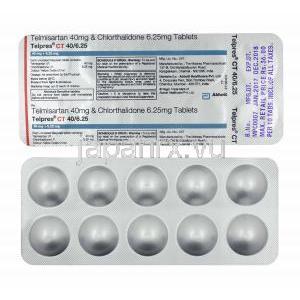 テルプレス CT (テルミサルタン 40mg/ クロルタリドン 6.25mg) 錠剤