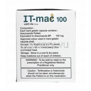 IT-マック, イトラコナゾール 100 mg 成分
