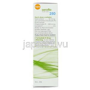 サルメテロール / フルチカゾン(Advair Diskusジェネリック) 25mcg/ 125mcg 吸入剤パウダー(Cipla) 成分