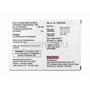 テルビトータル (テルビナフィン) 250mg 製造元