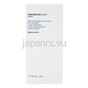 オムニパーク,イオヘキソール,100ml バイアル　300mg, 箱側面