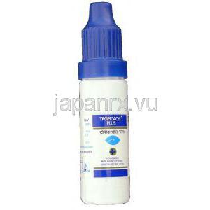 トロピカミド / フェニレフリン塩酸塩, Tropicacyl Plus,  0.8%/ 5% 5ML 点眼薬 (Sunways) ボトル