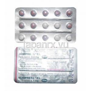 プラゾシン塩酸塩（Minipress XL GITS） 5MG　錠  (Pfizer) 錠剤