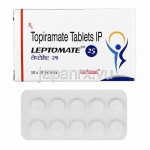 レプトマート (トピラマート) 25mg 箱、錠剤